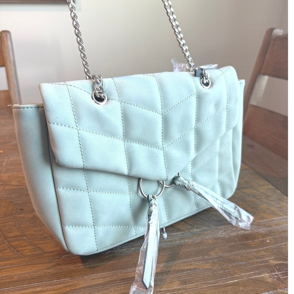 NEW Violet Ray Ocean Blue Quilted Crossbody Shoulder Bag Purse